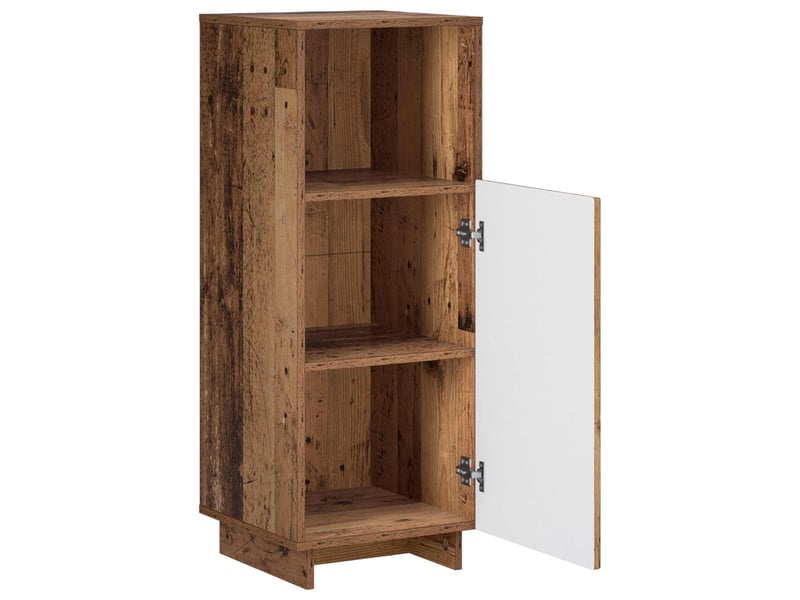  Armoire de salle de bain, meuble de rangement bois ancien 36.5x38x95 cm  - Conforama C