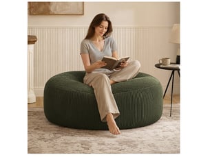 Pouf / repose pied <strong>VIVRYN</strong> <strong></strong> vert