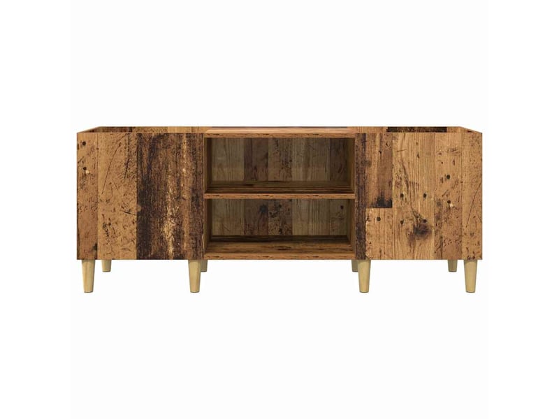  Meuble à vinyles, meuble de rangement salon 121 x 38 x 48 cm bois d'ingénierie bois ancien  - Conforama E
