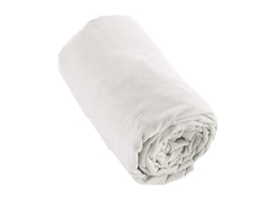 Drap housse 180x200 +30 cm flanelle de coton neige