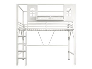 Lit mezzanine 90x200 cm MAISONORA   coloris blanc