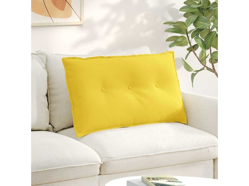 Coussin de dos, coussin de dossier jaune clair 80 x 19 x 50 cm tissu cf54791 - Conforama B