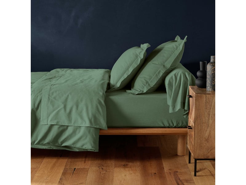  Pack literie protège matelas 140x190 imperméable + drap housse + 2 taies cèdre  - Conforama D