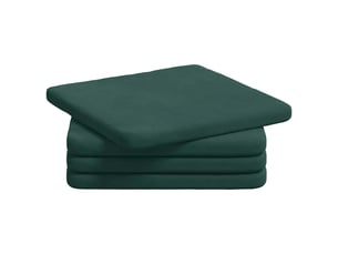 Lot de 4 coussins de siège, coussins décoratifs velours vert foncé 40 x 40 x 3 cm cf60044