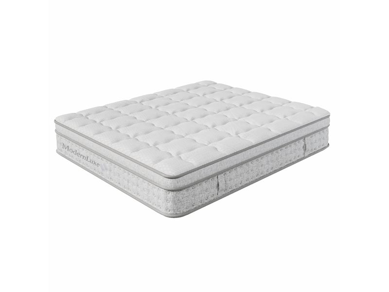  Matelas hybride 180x200x25 cm 7 zones ressorts ensachés h3 mousse froide respirant antidérapant, blanc  - Conforama A