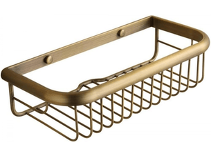 Étagère de douche carrée en laiton pour salle de bain, support de rangement mural, 30cm,bronze