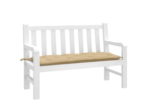 Coussin de banc de jardin, coussin d'assise beige mélangé 120x50x7 cm tissu cf52659