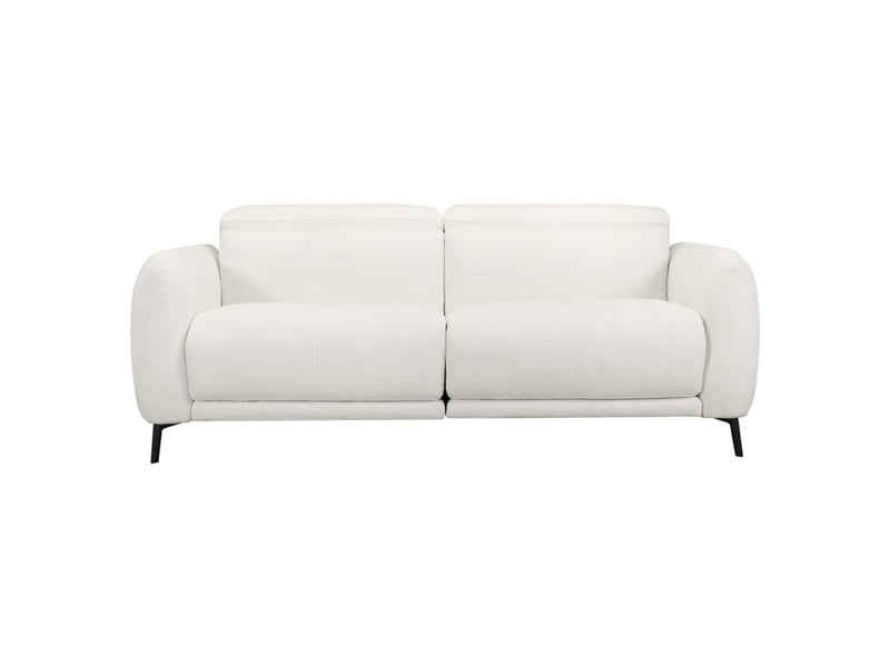 Canapé relax motorisé 3 pl en tissu chiné écru – june  - Conforama C