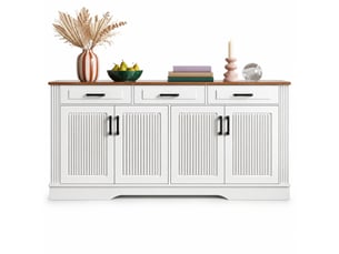 Buffet 4 porte(s)  3 tiroir(s) LPOSPI  - 160 cm coloris blanc 