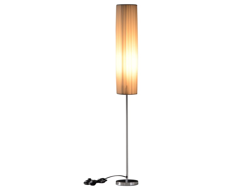  Lampadaire moderne pour chambre, bureau, salon (2 douilles e27) avec interrupteur et faible consommation d'énergie, base en acier inoxydable, 120 cm  - Conforama B