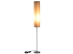 Lampadaire moderne pour chambre, bureau, salon (2 douilles e27) avec interrupteur et faible consommation d'énergie, base en acier inoxydable, 120 cm