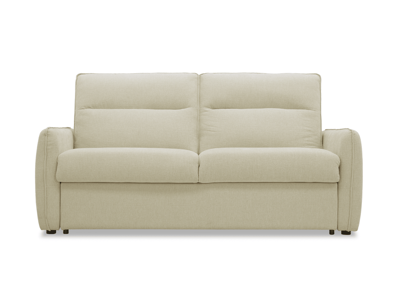  Canapé convertible express 3 places matelas 15 cm en tissu texturé beige adilio KF8509-2P-BEI - Conforama E