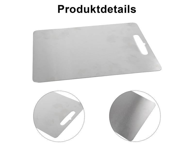Planche à découper en acier inoxydable 60 x 40 cm double face 1 mm chicfurn - Conforama R