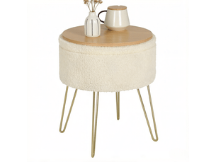 Pouf / repose pied <strong></strong> <strong></strong> beige
