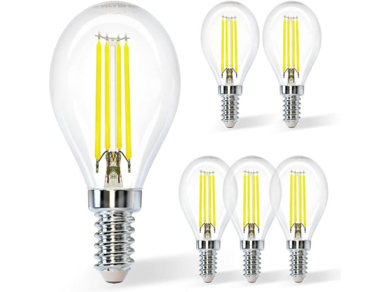  Ampoule led filament e14 g45 4w 2700k 470 lm lot de 5 238073_AABZC58933_6_DROPFR - Conforama A