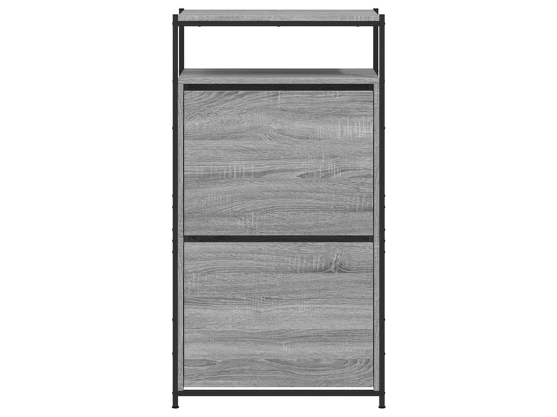  Meuble à chaussures, cabinet à chaussures sonoma gris 60x34x112cm  - Conforama E