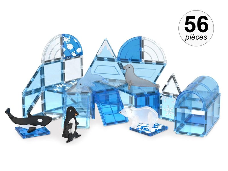  Jeu de construction magnétique - 56 pièces - à partir de 3 ans - animaux polaire GTK309 - Conforama A