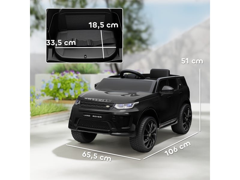  Voiture électrique pour enfants, véhicule 12 v avec télécommande, lumières led, musique et klaxon, 3-6 ans, noir  - Conforama E