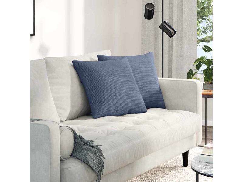  Lot de 2 coussins de canapé, coussins décoratifs bleu 45 x 45 cm cf59000  - Conforama B