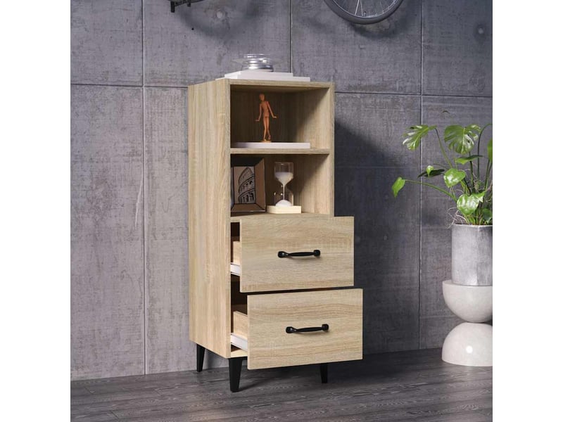  Buffet - bahut - meuble de rangement chêne sonoma 34,5x34x90 cm bois d'ingénierie  - Conforama C