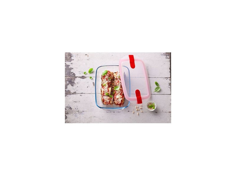  Boites repas en verre pyrex cook heat 3x1,1 l rectangulaires avec couvercles micro-ondes hermetiques AUC1689317238773 - Conforama B