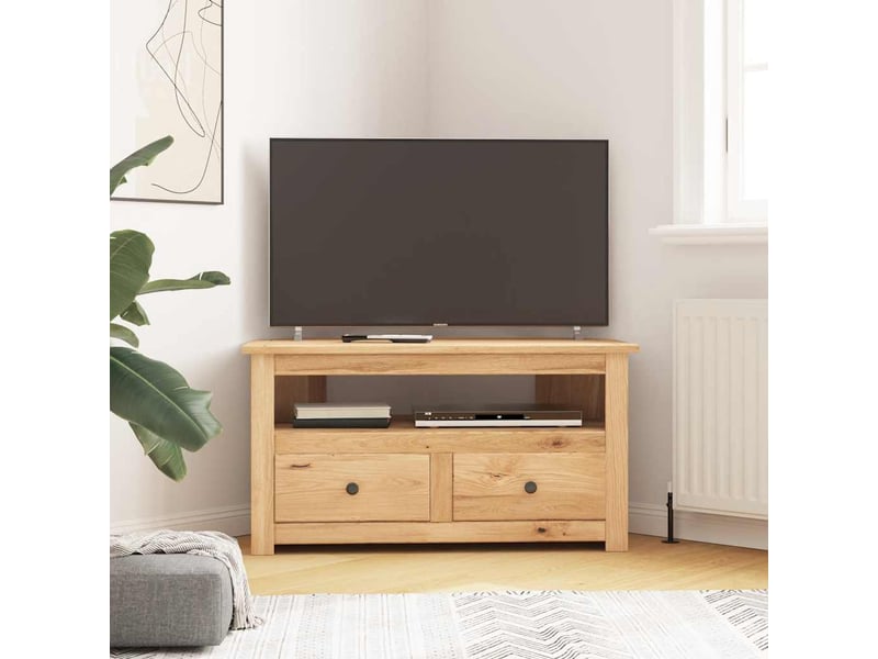  Meuble tv - banc tv - meuble de rangement d'angle 93x49x49 cm pin solide assortiment panama  - Conforama C