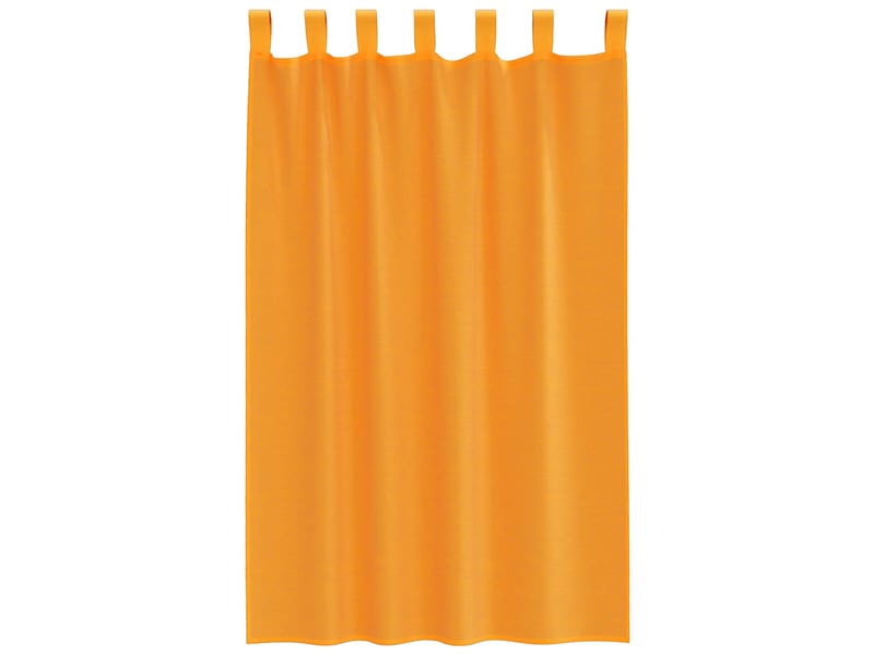  Lot de 2 voilages à œillets, voilages à anneaux orange 140 x 175 cm cf48967  - Conforama D