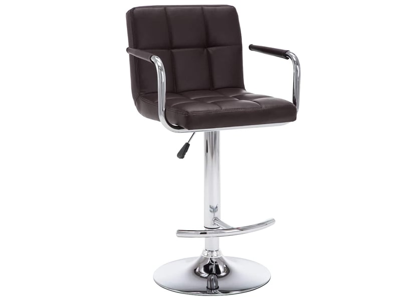  Lot de 2 tabouret de bar, chaise de bar marron similicuir shl81117  - Conforama C