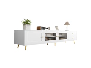 Meuble tv coloris blanc 170 cm OKMYHOME
