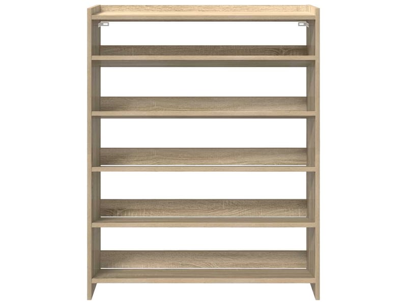  Meuble à chaussures, étagère à chaussures chêne sonoma 80x25x100cm bois d'ingénierie  - Conforama D