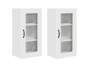 Meuble mural de cuisine | armoire de cuisine 2 pcs blanc bois d'ingénierie shl2012