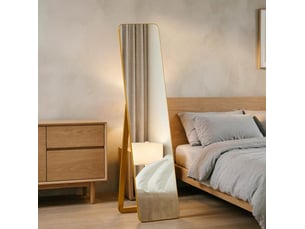 Miroir rectangulaire à poser coloris bois clair <strong>DESMIU</strong>  <strong></strong> - 37 cm x 37 cm