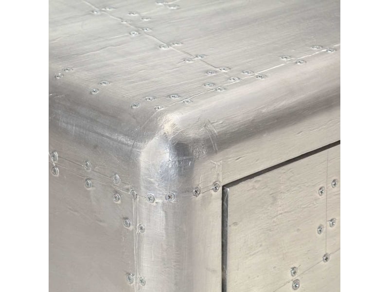  Buffet - bahut - meuble de rangement de style aviation 110x35x75 cm métal  - Conforama D