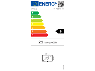Téléviseur Led <strong>HYUNDAI</strong> HY-TVS24HD - HD 24 pouces 60 cm