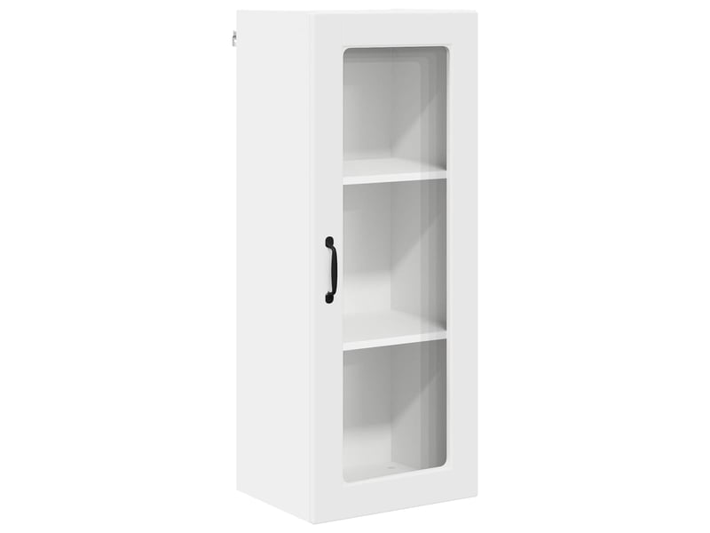  Meuble mural de cuisine, cabinet en verre mural blanc 40x31x100cm shl581  - Conforama A