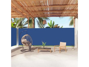 Auvent latéral rétractable, store latéral bleu 200x1000 cm shl5160