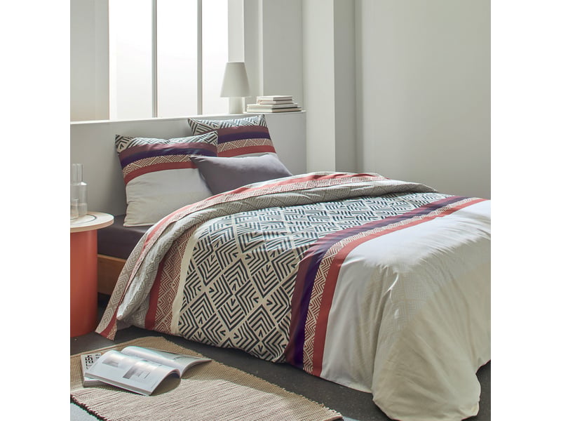  Parure de lit 220x240 cm coton raysme PD25779 - Conforama C