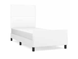 Lit simple 80x200 cm coloris blanc