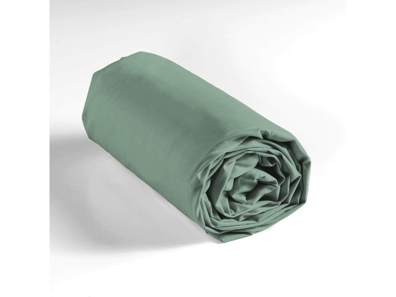  Parure de lit 240 x 220 cm 100% coton 42 fils joyce + drap housse 140 x 190 cm sauge  - Conforama E