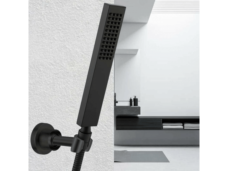  1 pièce  support de pomme de douche noir support de pomme de douche en acier inoxydable 304 réglable à 360 °  - Conforama C