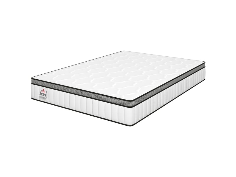  Matelas 140 x 190 cm, 20cm d'épaisseur, matelas à ressorts ensachés 7 zones mousse à mémoire forme au gel rafraîchissant  - Conforama B