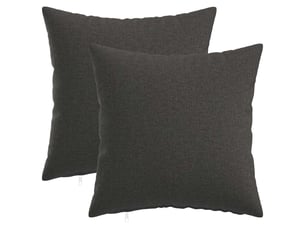 Lot de 2 coussins avec oreiller, coussins décoratifs heerlen gris foncé tissu cf50221
