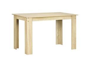 Table à manger table de cuisine design moderne avec grand plateau 2-4 personnes en bois chêne dim. 120l x 69l x 75h cm