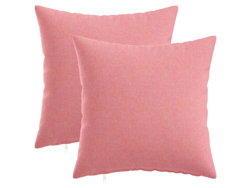  Lot de 2 coussins avec oreiller, coussins décoratifs heerlen rose tissu cf50305  - Conforama B
