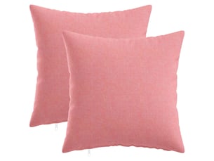 Lot de 2 coussins avec oreiller, coussins décoratifs heerlen rose tissu cf50305