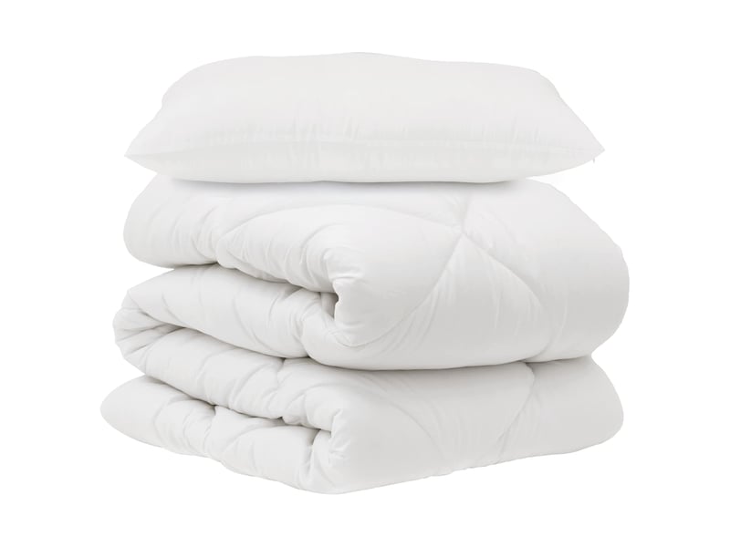  Ensemble de duvet avec oreiller 2 pièces - couette blanc microfibre  - Conforama A