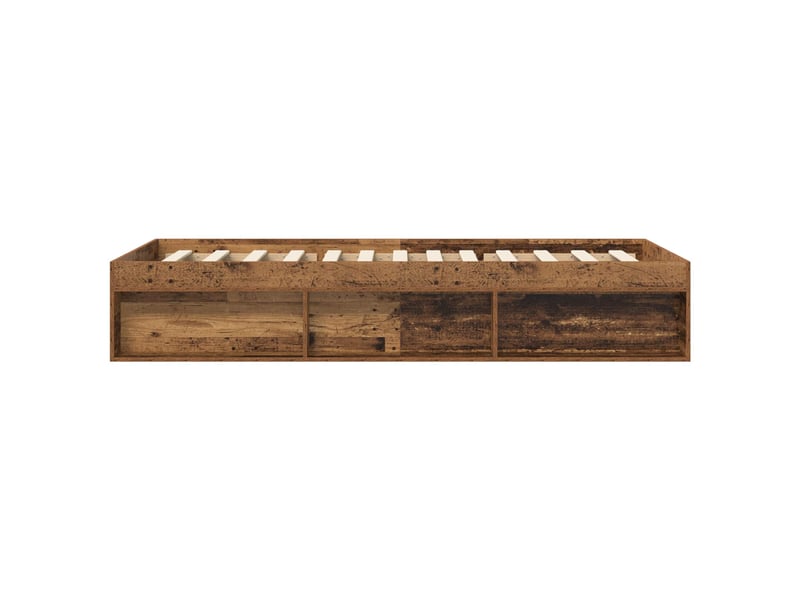 Lit simple- lit adulte - cadre de lit avec rangement bois ancien 80 x 200 cm - Conforama D