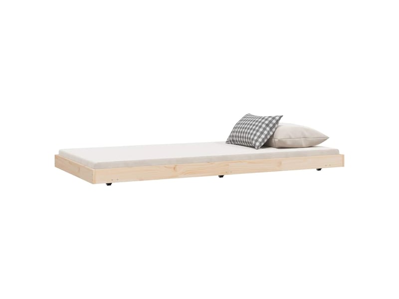  Lit simple- lit adulte -  cadre de lit sans matelas 90x190 cm bois de pin massif  - Conforama B