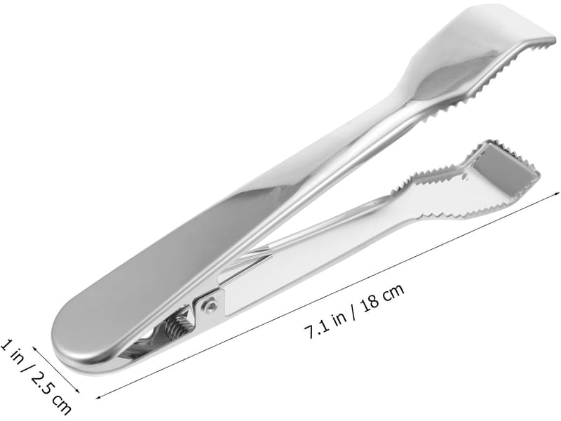  Pince à glaçons ustensile cuisine inox robuste et pratique dents antidérapantes en acier inoxydable argenté multi-scène pour restaurants et cafés No Commercial reference - Conforama B
