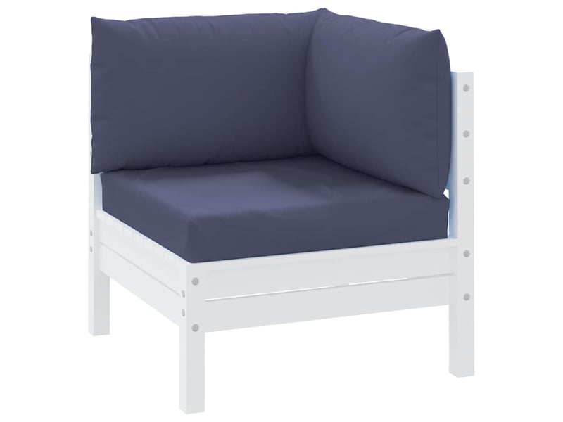  Lot de 3 coussins de palette, coussins de canapé bleu marine tissu oxford cf59663  - Conforama C